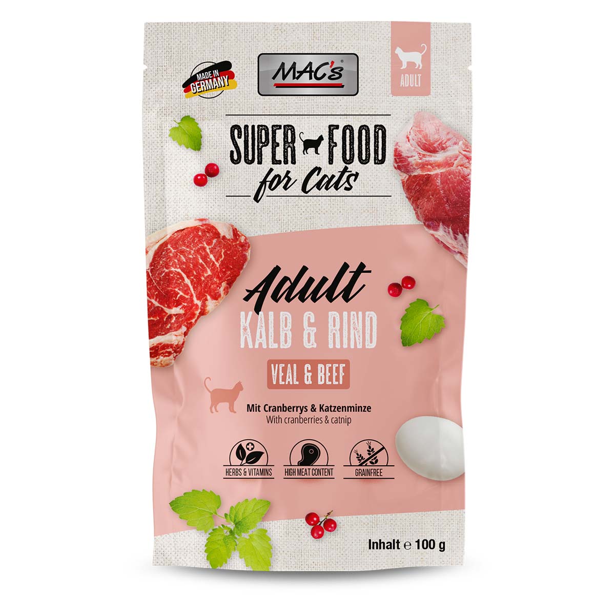 MAC's Cat Pouchpack Kalb, Rind und Cranberry