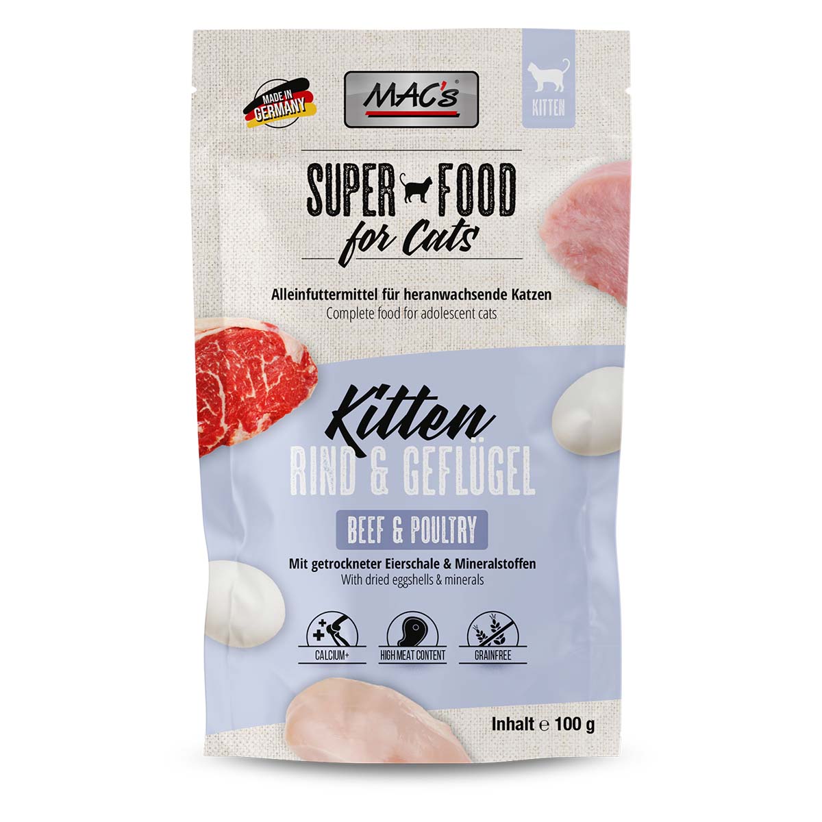 MAC's Cat Pouchpack Kitten Rind & Geflügel