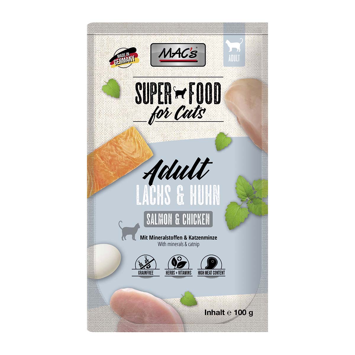 MAC’s Cat Pouchpack Lachs und Geflügel 12x100g