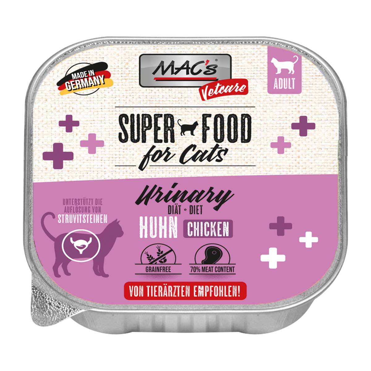 MAC’s Cat Vetcare Huhn Urinary 32x100g