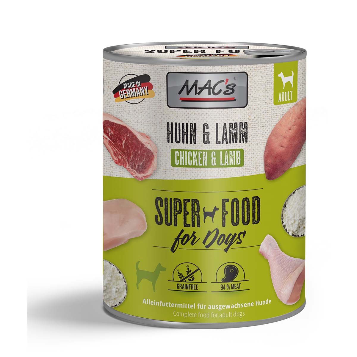 Levně MAC's Dog kuřecí a jehněčí 12 × 800 g