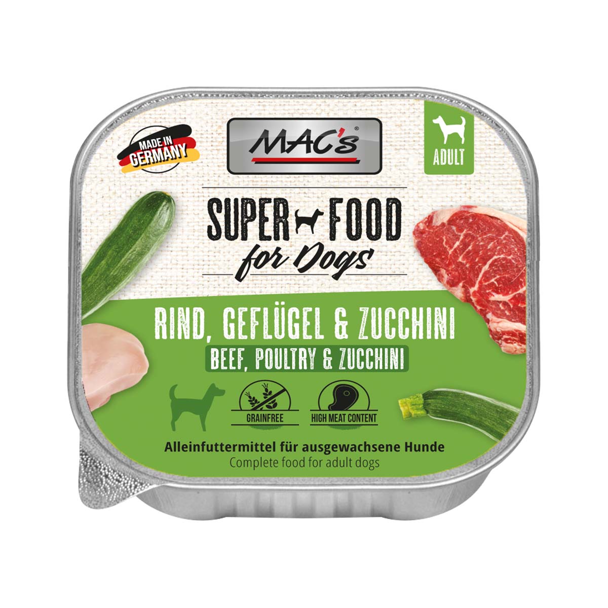 MAC's Dog Rind, Geflügel &amp; Zucchini