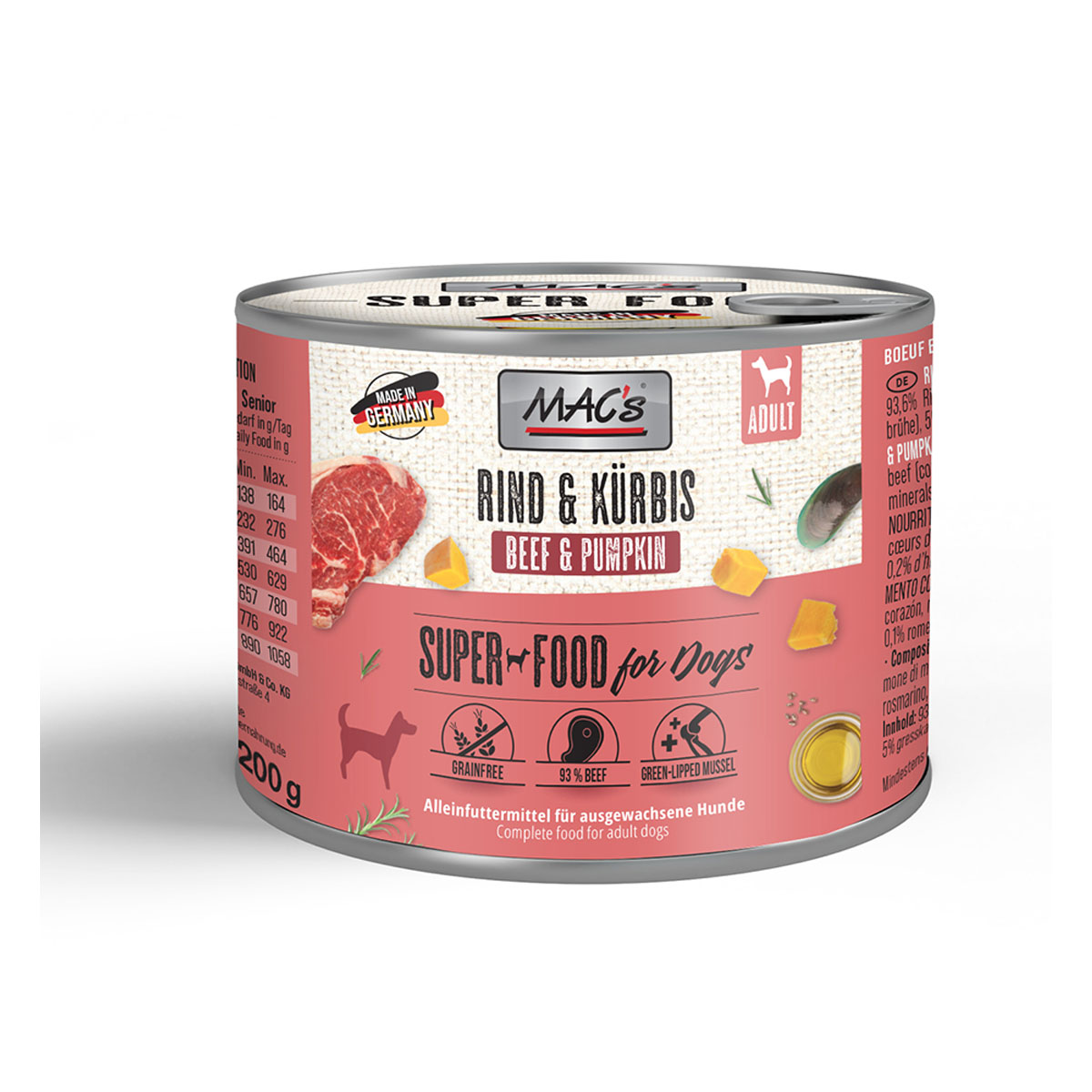 MAC's Dog hovězí a dýně 6 × 200 g