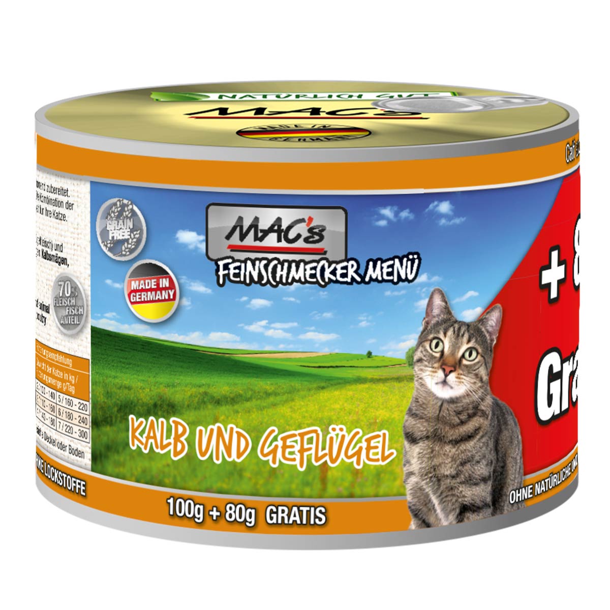 MAC's Cat Feinschmecker Menü telecí, drůbež a vejce 6 × 180 g