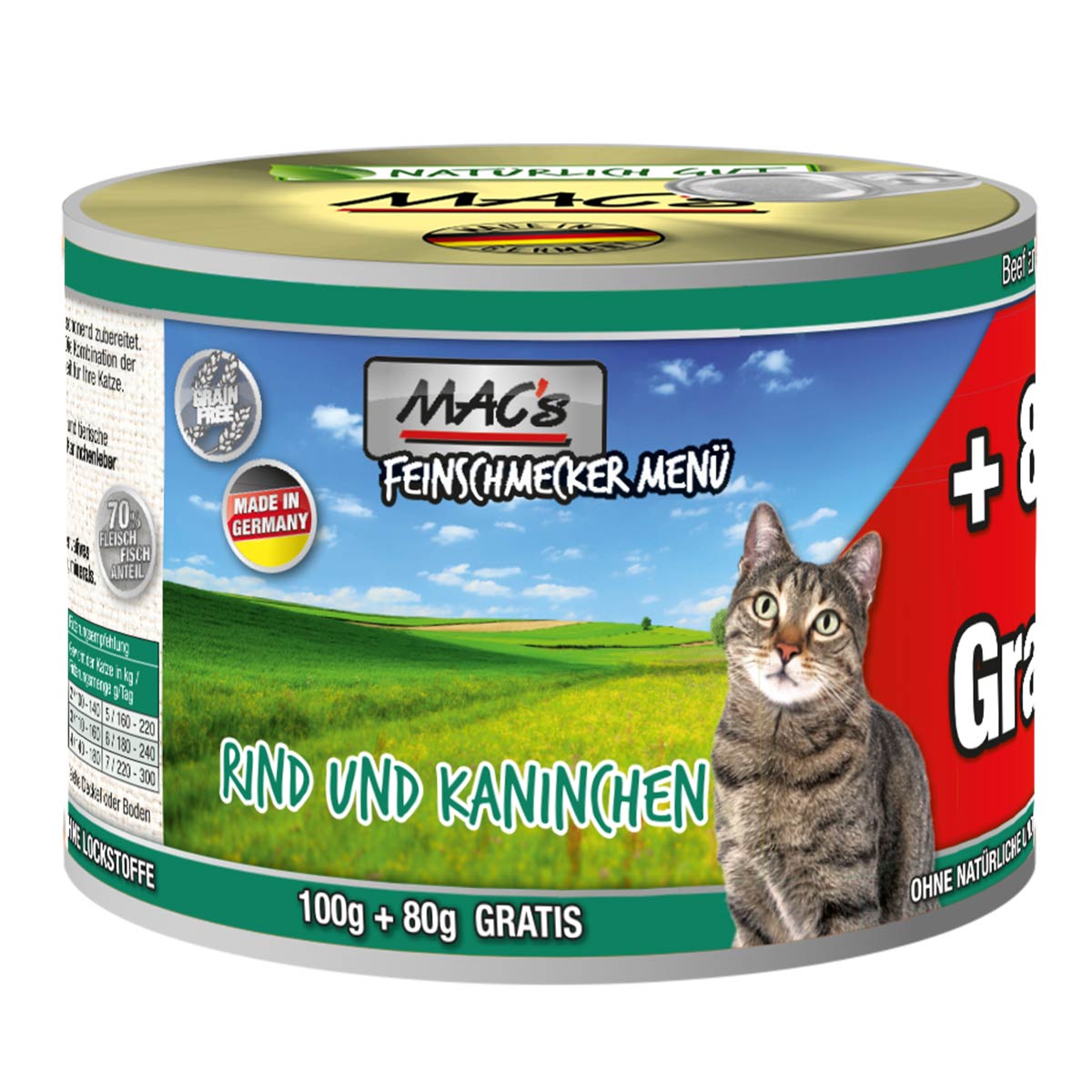 MAC's Cat Feinschmecker Menü hovězí, králík a vejce 12 × 180 g