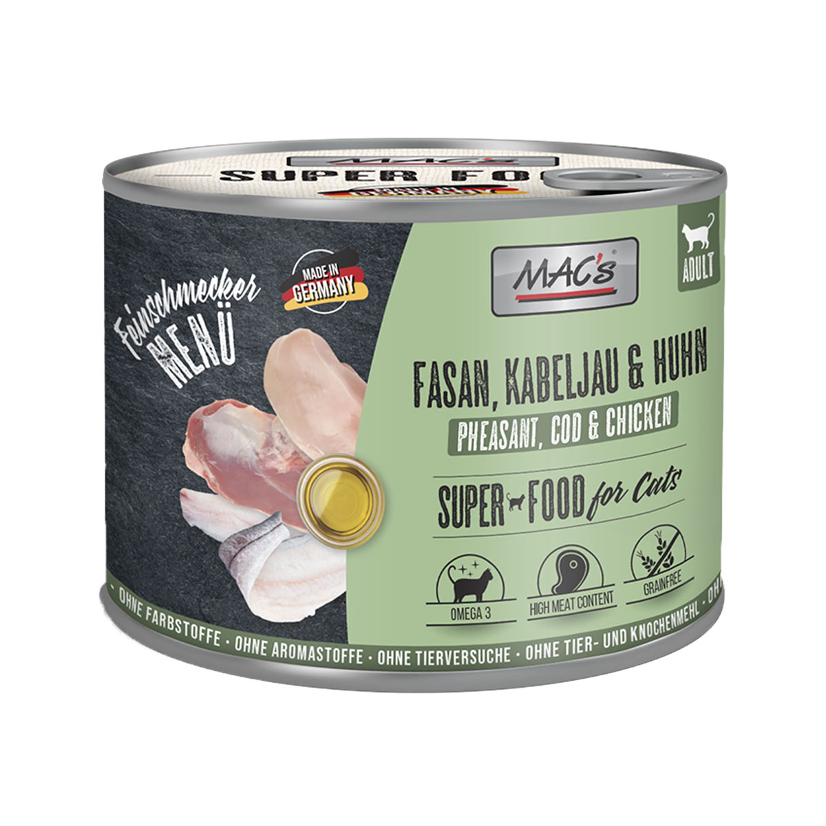 MAC's Cat Feinschmecker bažant, treska a kuře 6× 200 g