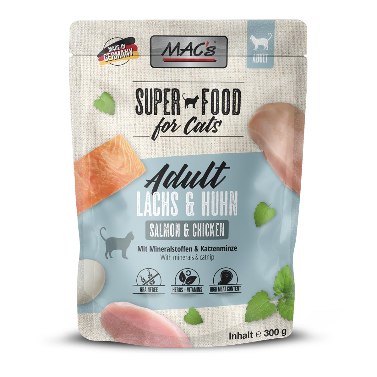 Levně MAC's Cat Pouch losos a kuře 6 × 300 g