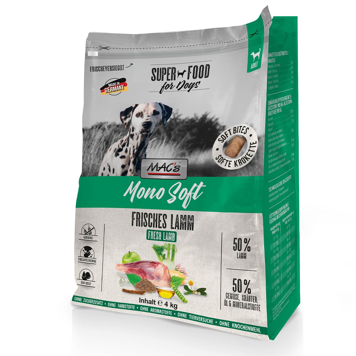 MAC's Dog Mono Soft Frisches Lamm 2x4 kg