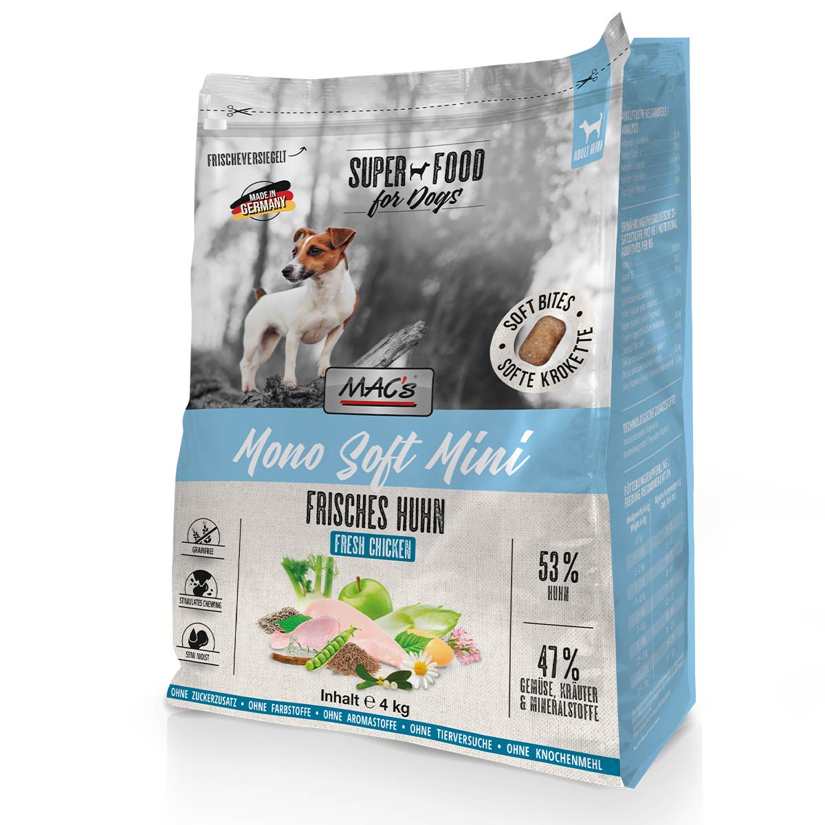 MAC's Dog Mono Soft Mini Čerstvé kuře 4 kg