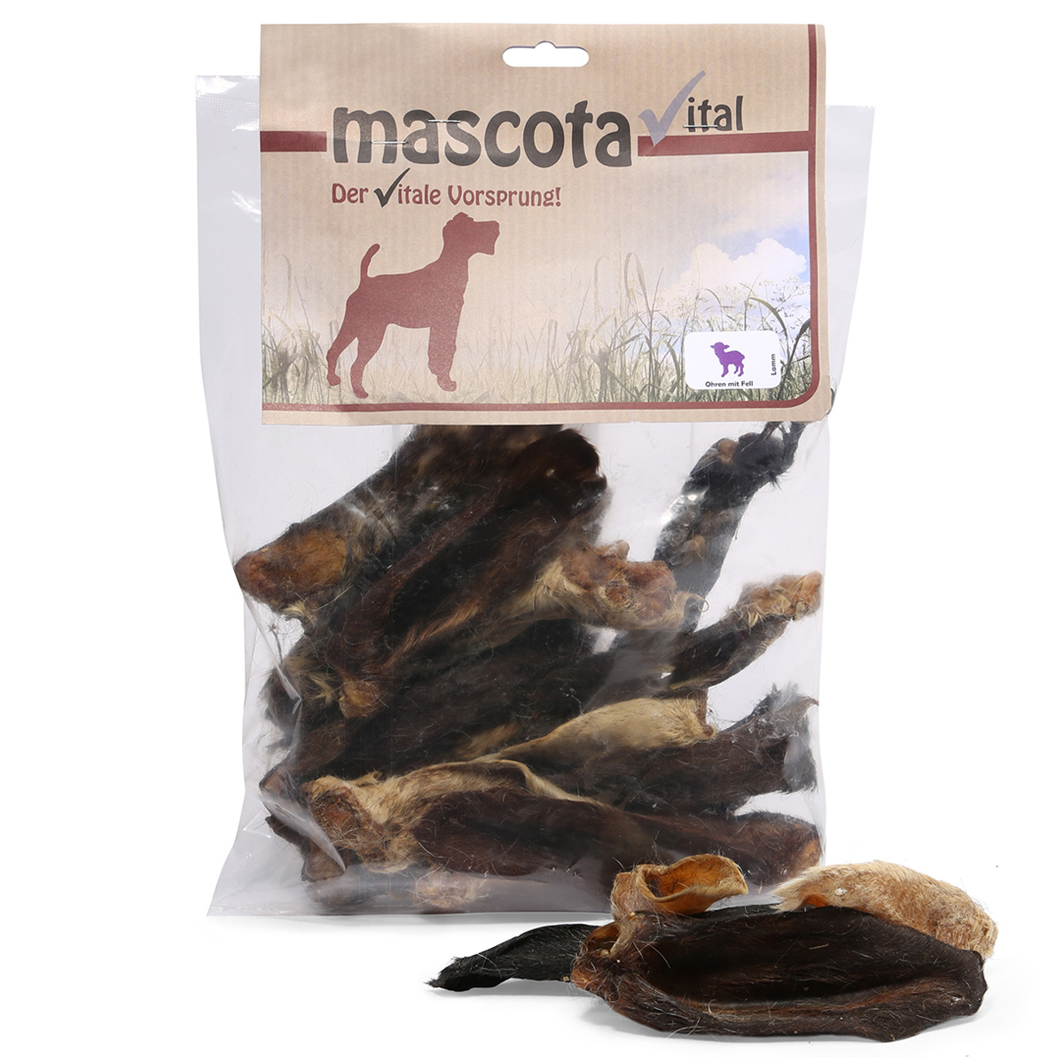 Mascota vital jehněčí uši se srstí, 250 g