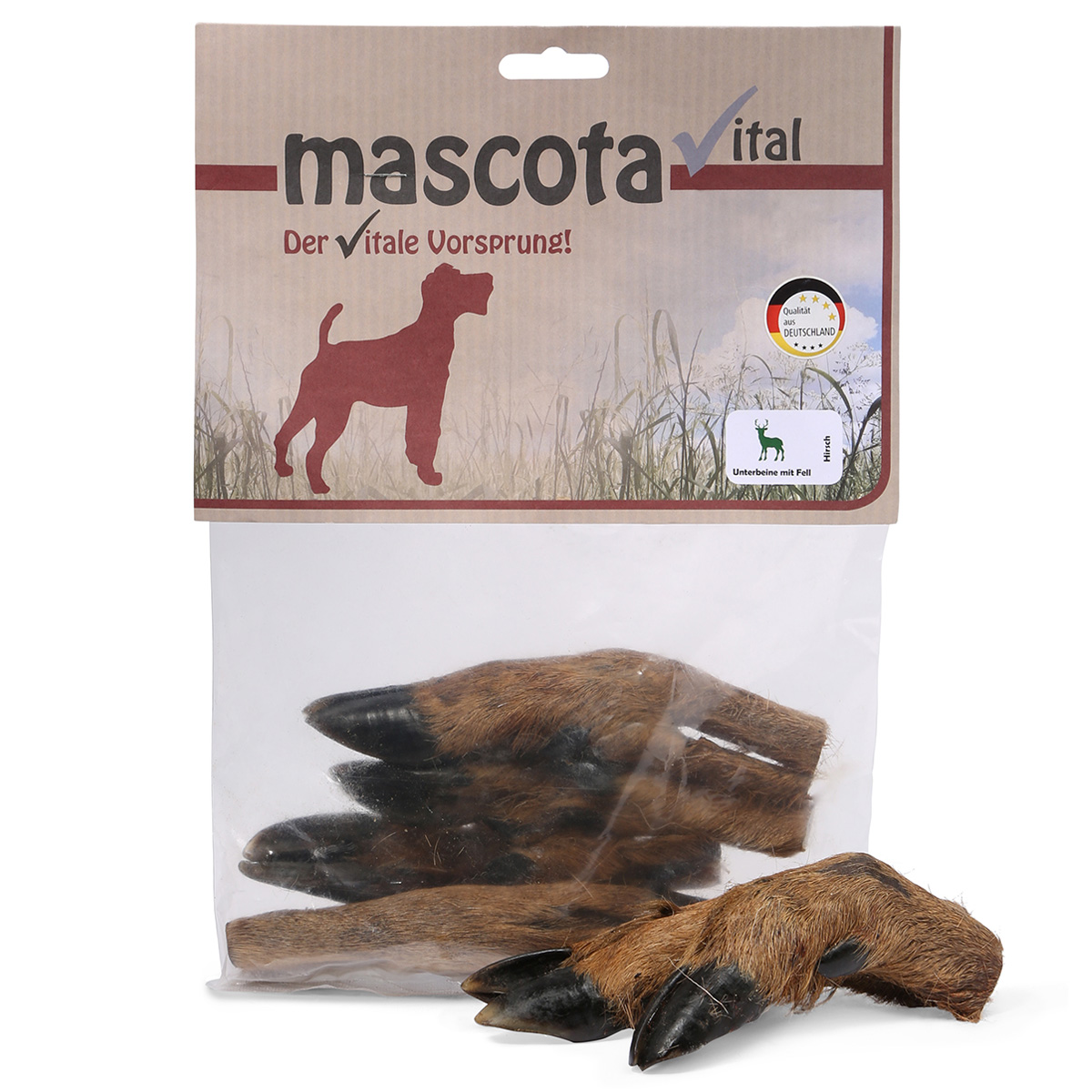 Levně Mascota vital srnčí/jelení spodní části nohou se srstí a šlachami, 200 g