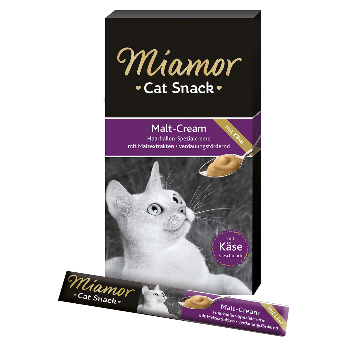 Miamor Cat Snack Cream Malt mit Käse 6x15g