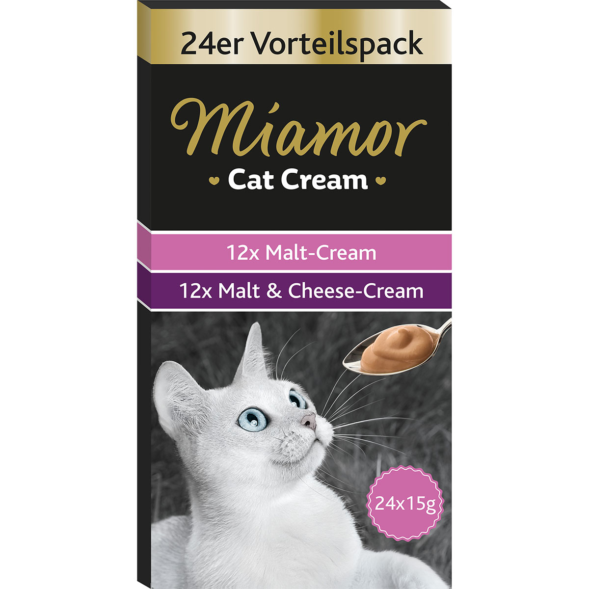 Miamor Cat Snack Cream výhodné balení 24 × 15 g