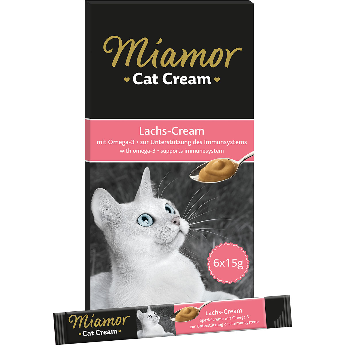 Miamor Cat Snack Cream losos 6 × 15 g