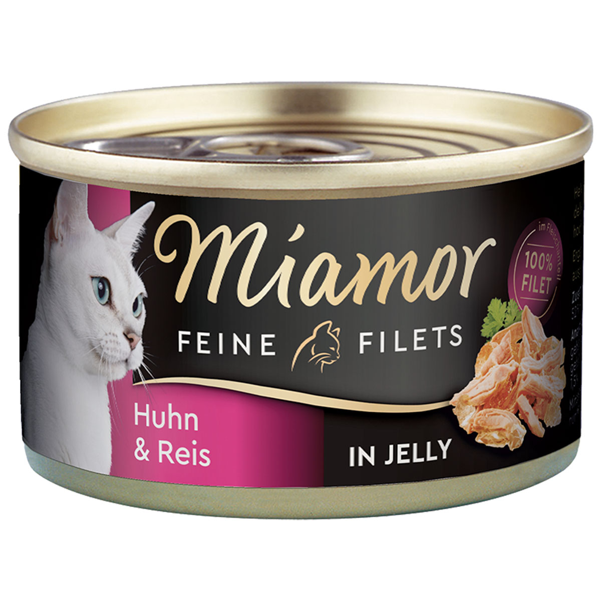 Miamor Feine Filets v želé s kuřecím a rýží, 100g plechovka 48x100g