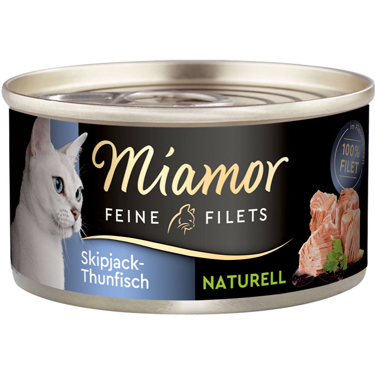 Levně Miamor Feine Filets Naturelle, skipjack a tuňák, 80g plechovka 24 × 80 g