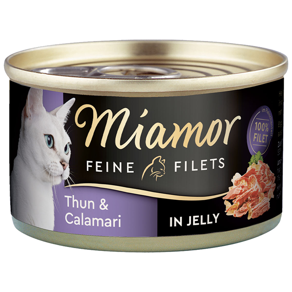Miamor Katzenfutter Feine Filets in Jelly Thunfisch und Calamari 48x100g