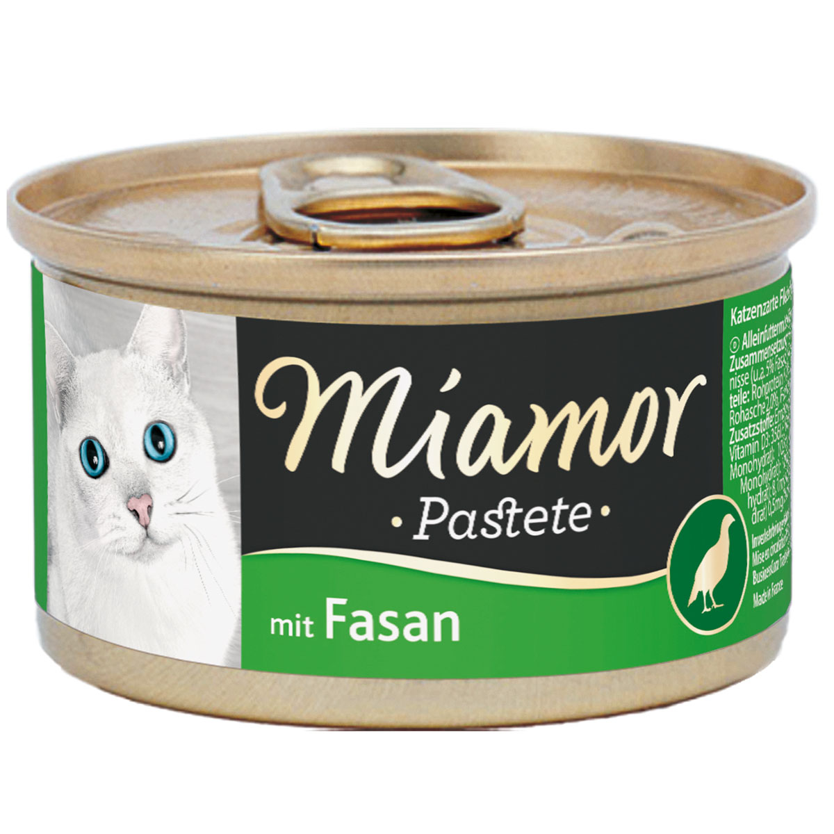 Masová paštika Miamor Katzenzarte s bažantem 12 × 85 g