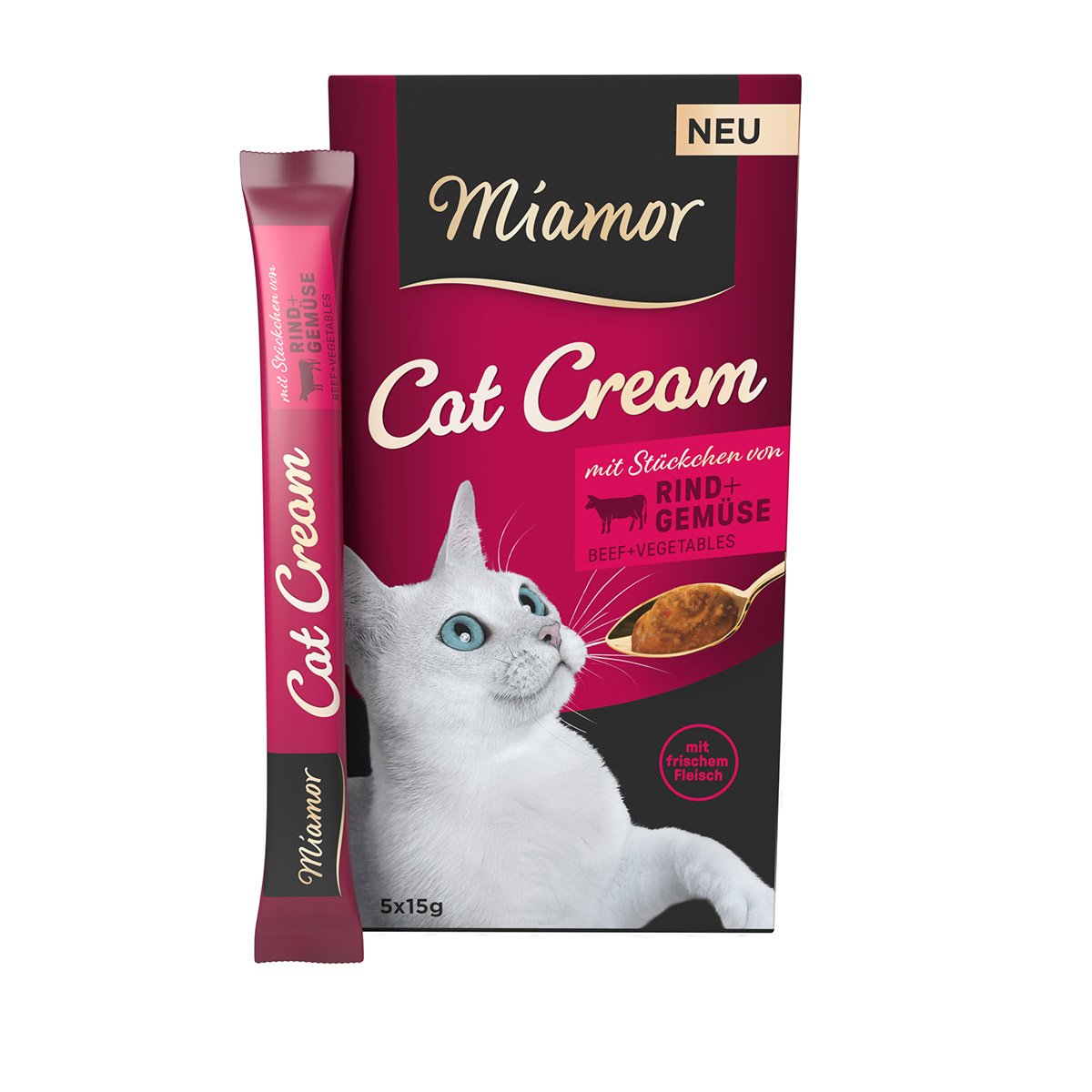 Levně Miamor Cat krém s hovězím a zeleninou 20 × 15 g