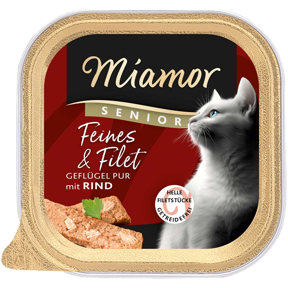 Miamor Feines & Filet Senior Geflügel Pur mit Rind 16×100 g