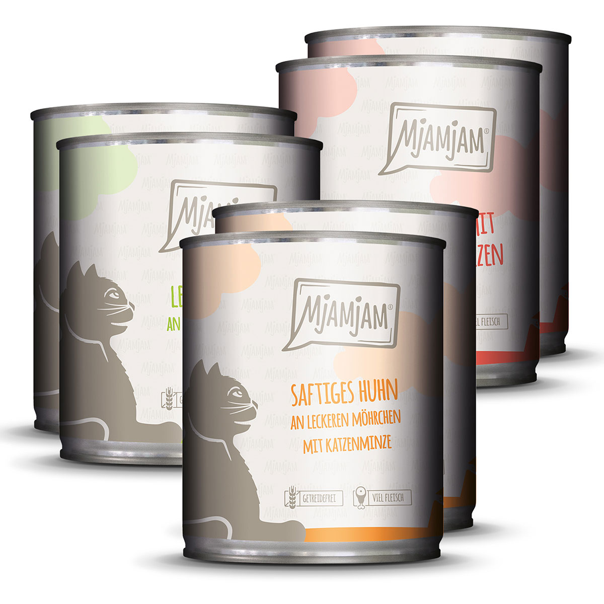 MjAMjAM Mixpaket I Huhn, Rind, Herzen 6x800g MjAMjAM Mixpaket I Huhn, Rind, Herzen 6x800g
