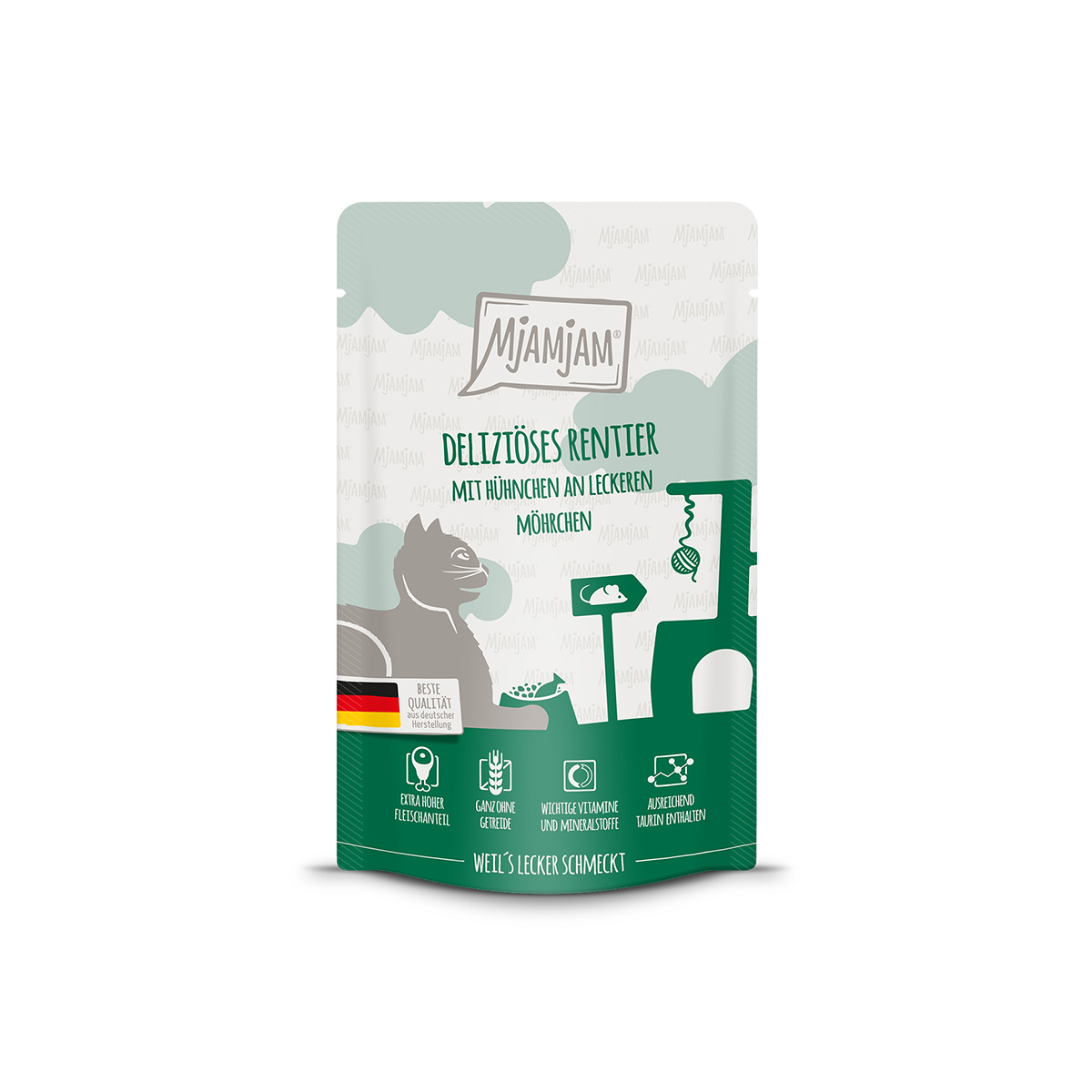 MjAMjAM Quetschie delikátní sobí maso s kuřetem 12x125g