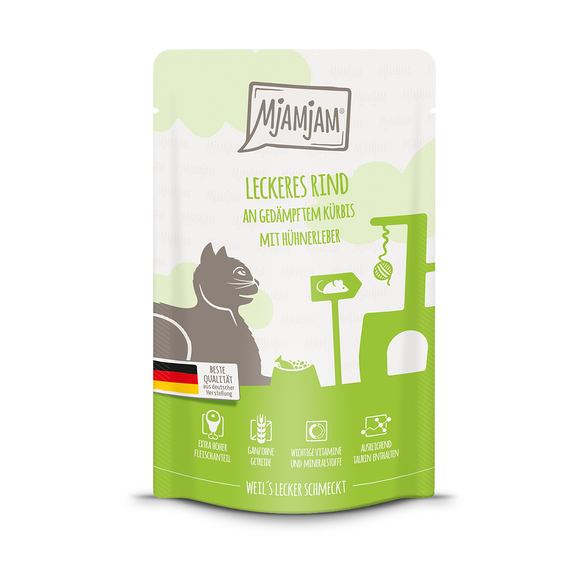 MjAMjAM Quetschie vynikající hovězí maso na pařené dýni 48x125g