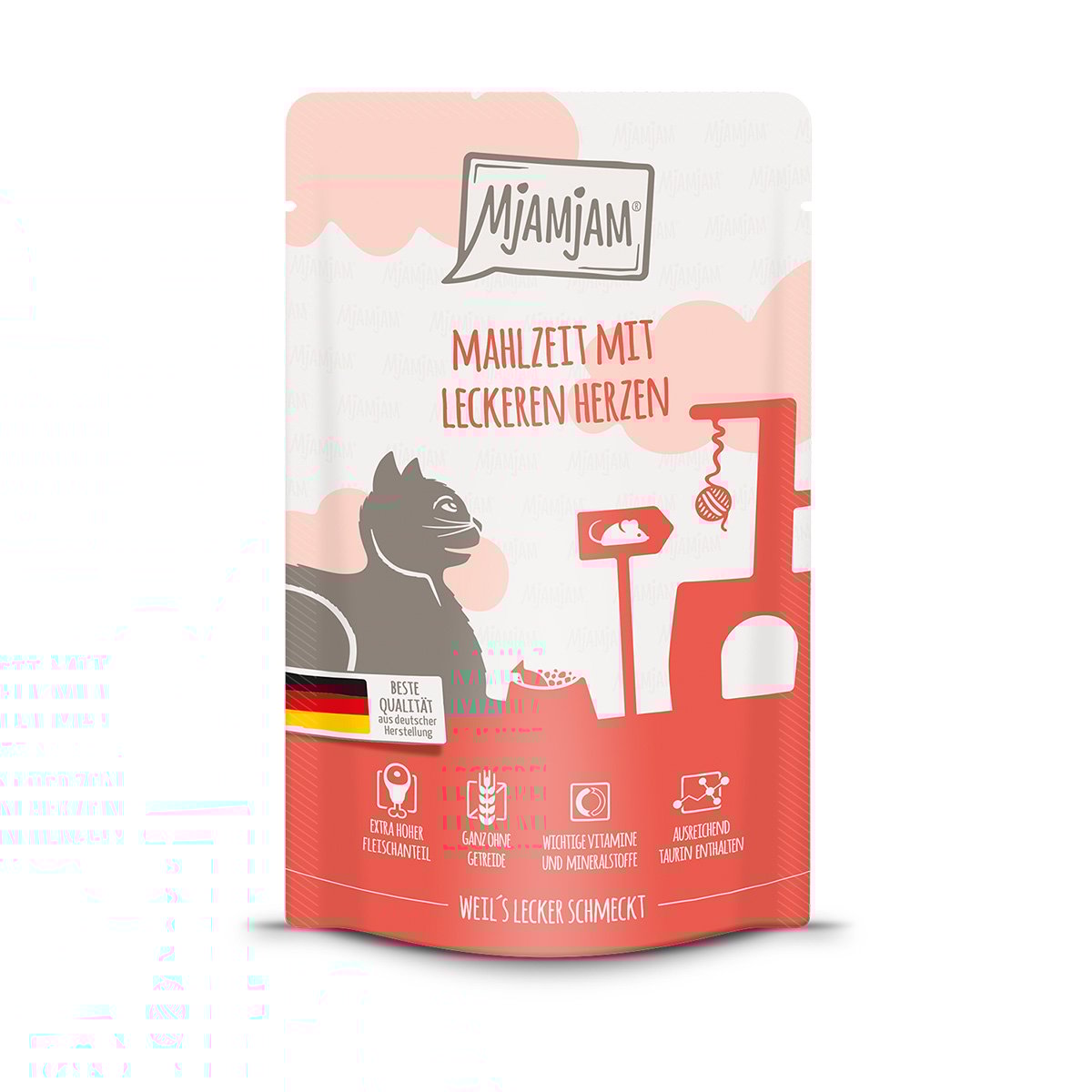 MjAMjAM Quetschie pokrm s lahodnými srdíčky 48x125g
