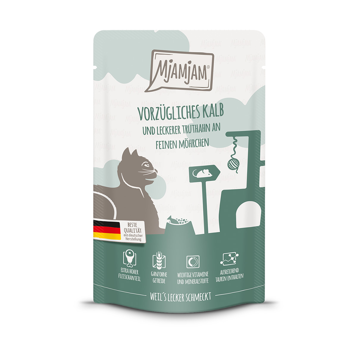 MjAMjAM Quetschie výtečné telecí a krocaní maso s lahodnou mrkvičkou 48x125g