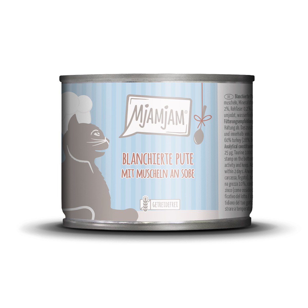 MjAMjAM blanšírované krůtí maso a mušle v omáčce 24 × 185 g