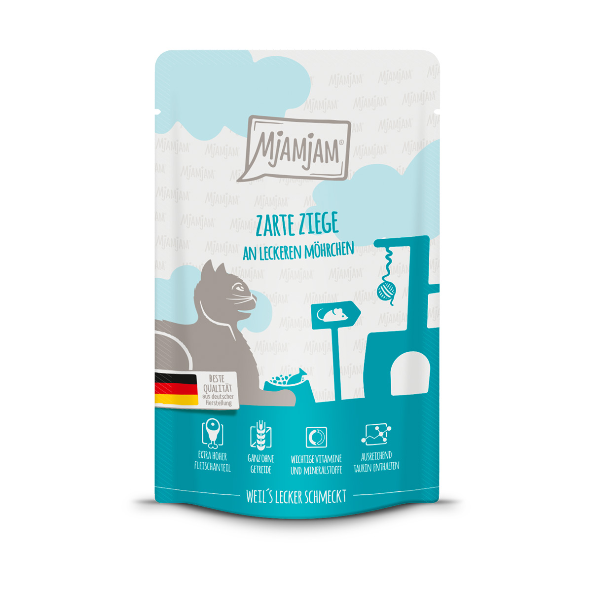 MjAMjAM Quetschie jemné kozí maso na lahodné mrkvi 12 × 125 g