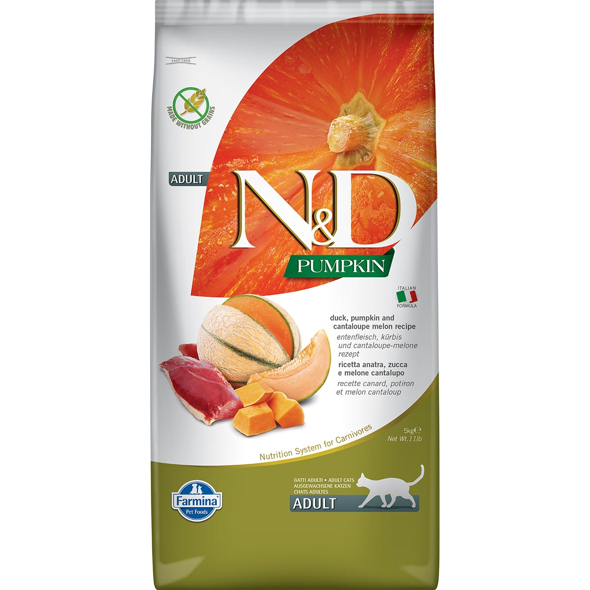 N&D Cat Pumpkin Adult mit Ente, Kürbis & Melone 5kg