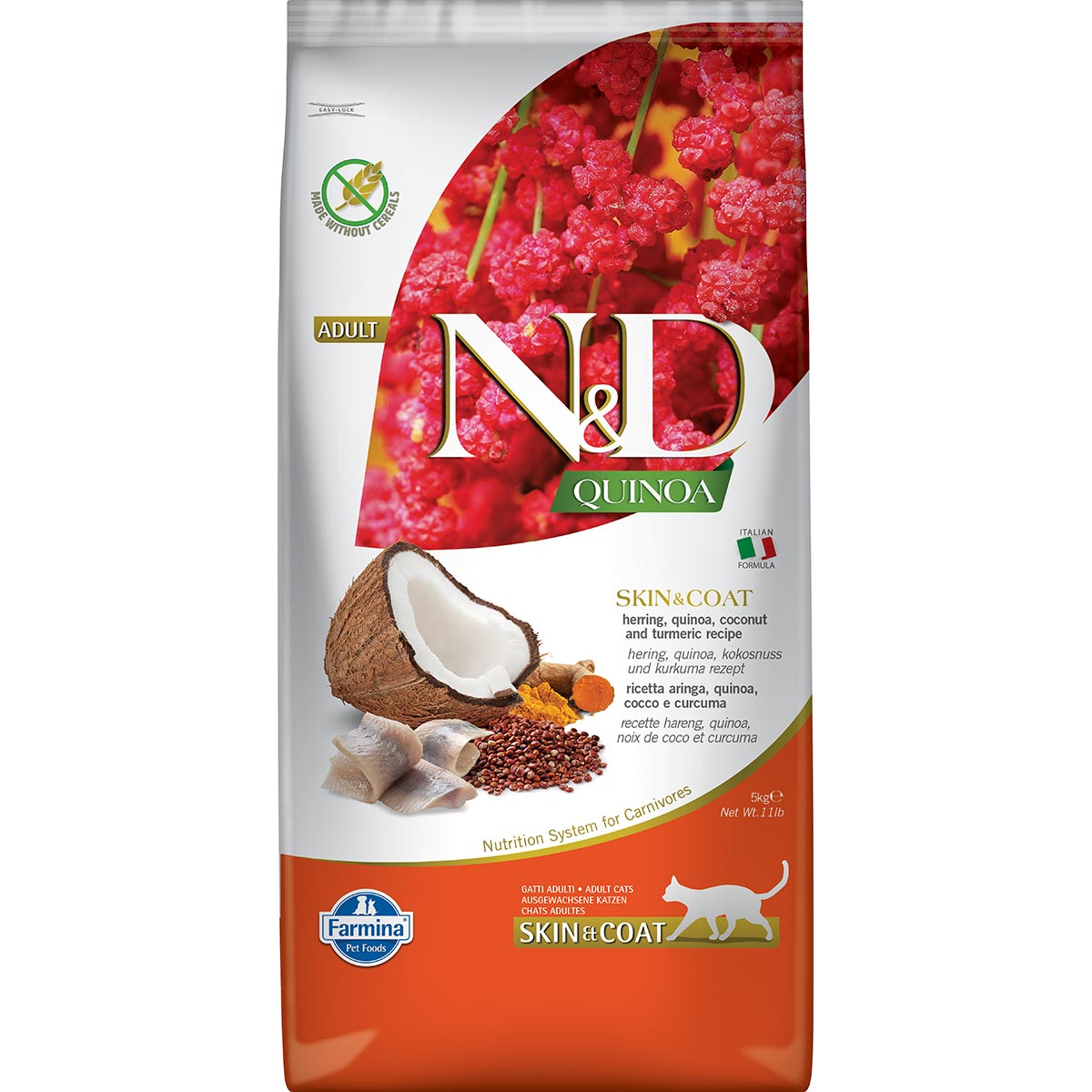 N&D Cat Quinoa Skin & Coat Herring 5kg