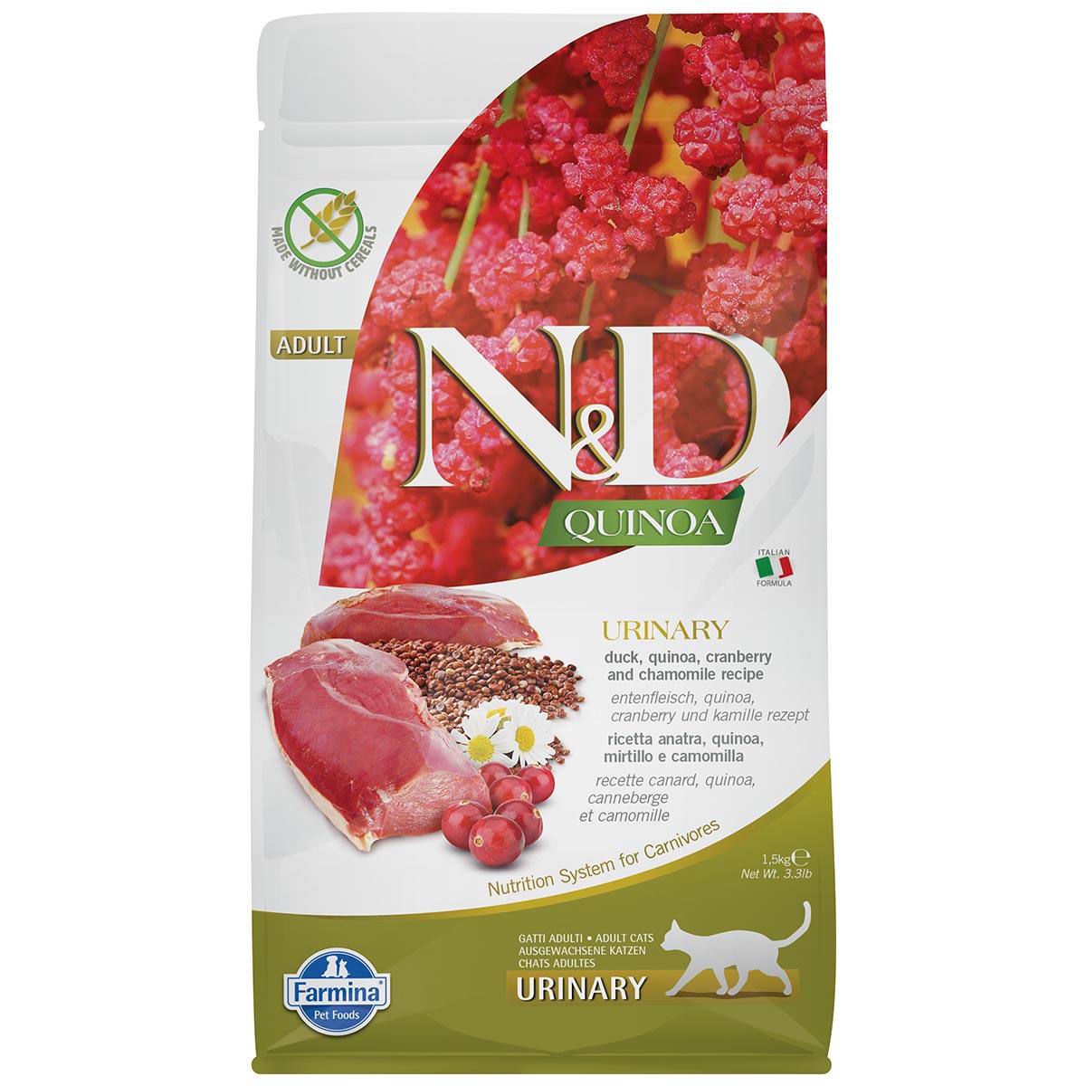 N&D Cat Quinoa Urinary Duck 1,5 kg