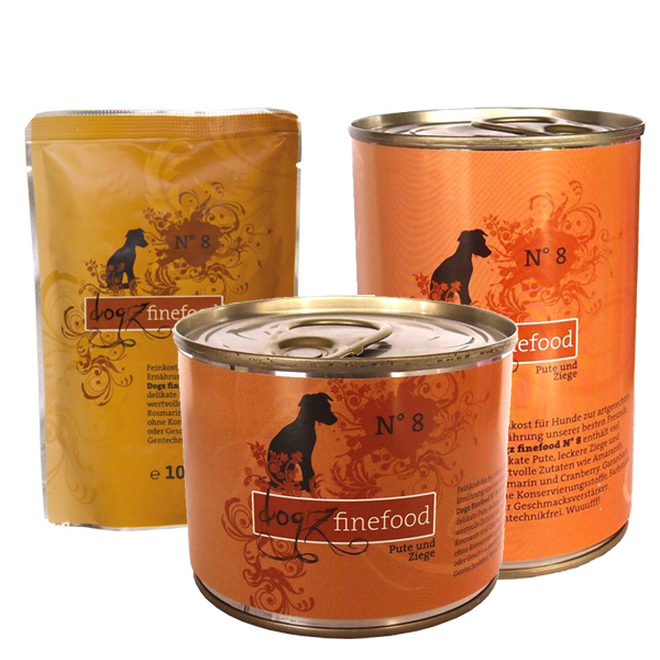 dogz finefood No. 8 krůtí a kozí 6x200g