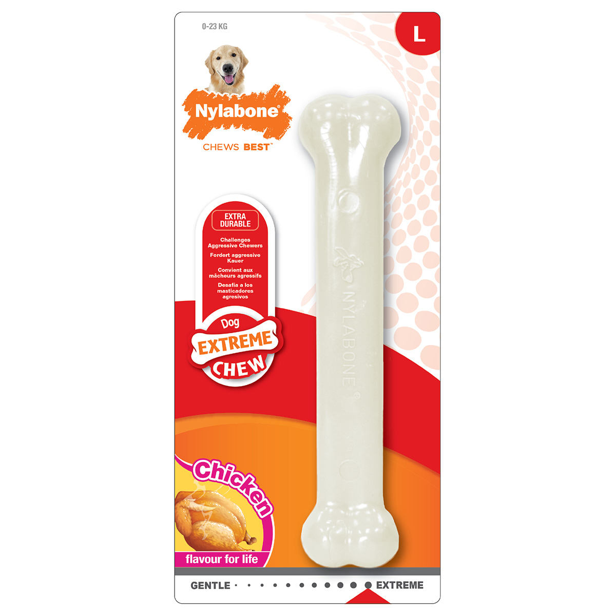 Nylabone Dura Chew žvýkací kost, kuřecí příchuť L