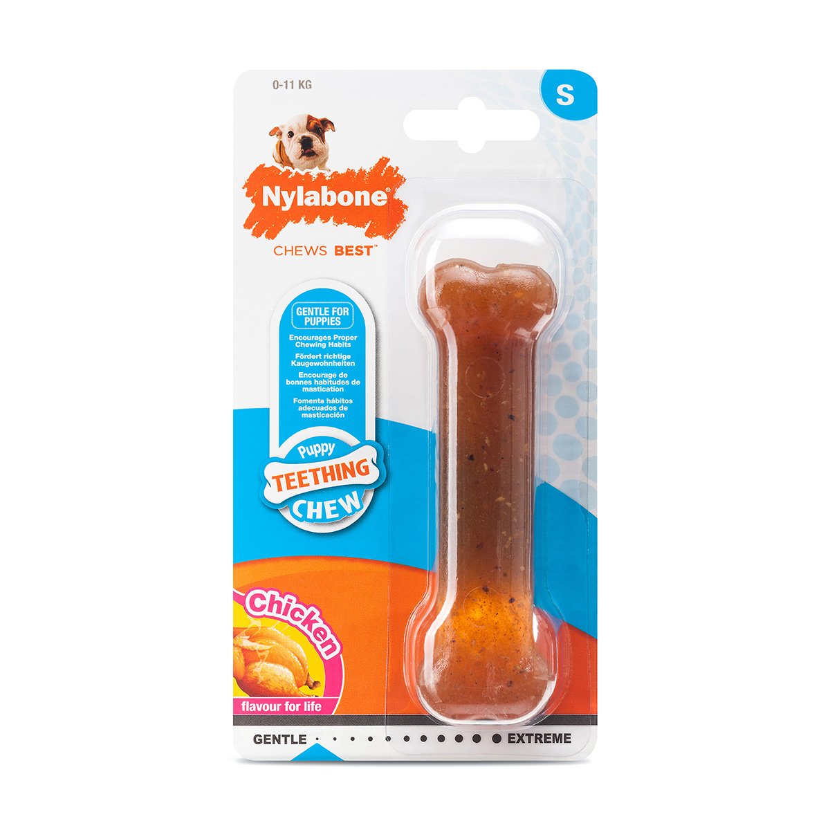 Levně Nylabone Puppy žvýkací kosti pro štěňata s kuřecí příchutí S