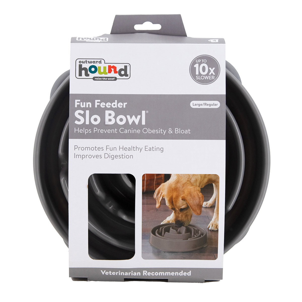 Levně Fun Feeder Slo Bowl zpomalovací miska Drop Grey Large