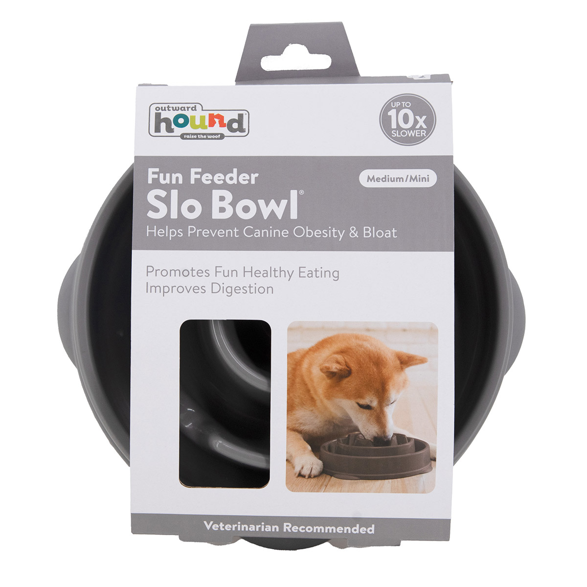 Fun Feeder Slo Bowl zpomalovací miska Drop Grey Medium
