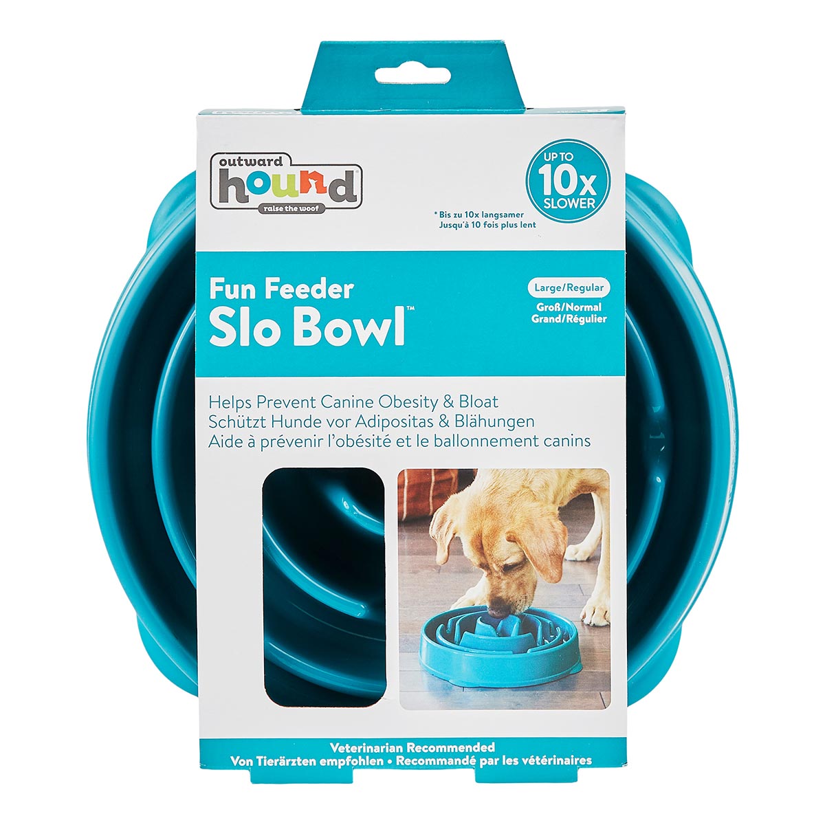 Fun Feeder Slo Bowl Anti Schling Drop Turquoise Large