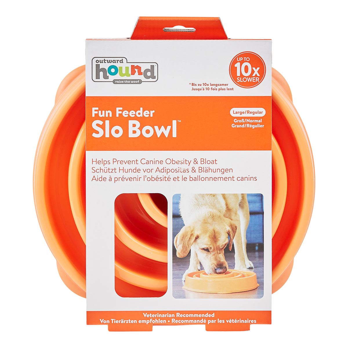 Levně Fun Feeder Slo Bowl Anti Schling Swirl Orange Large