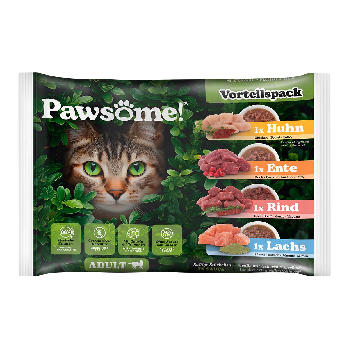 Levně Pawsome Adult Mixpack 4 × 85 g