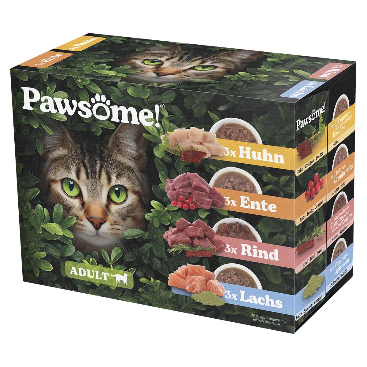 Pawsome Adult multipack, 12 × 85 g