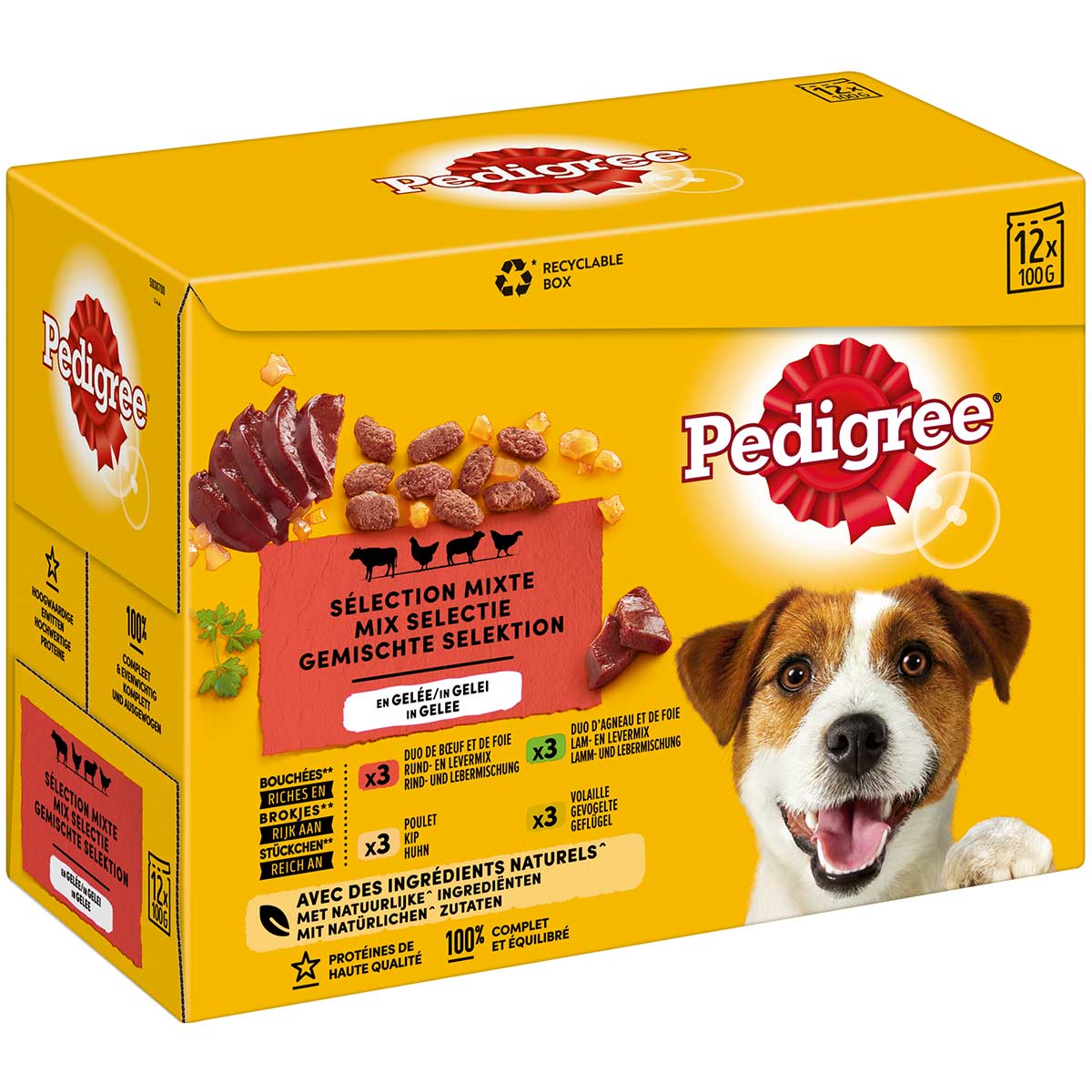 PEDIGREE Pouch Adult Gem. Výběr v kombinovaném balení 1 24 × 100 g