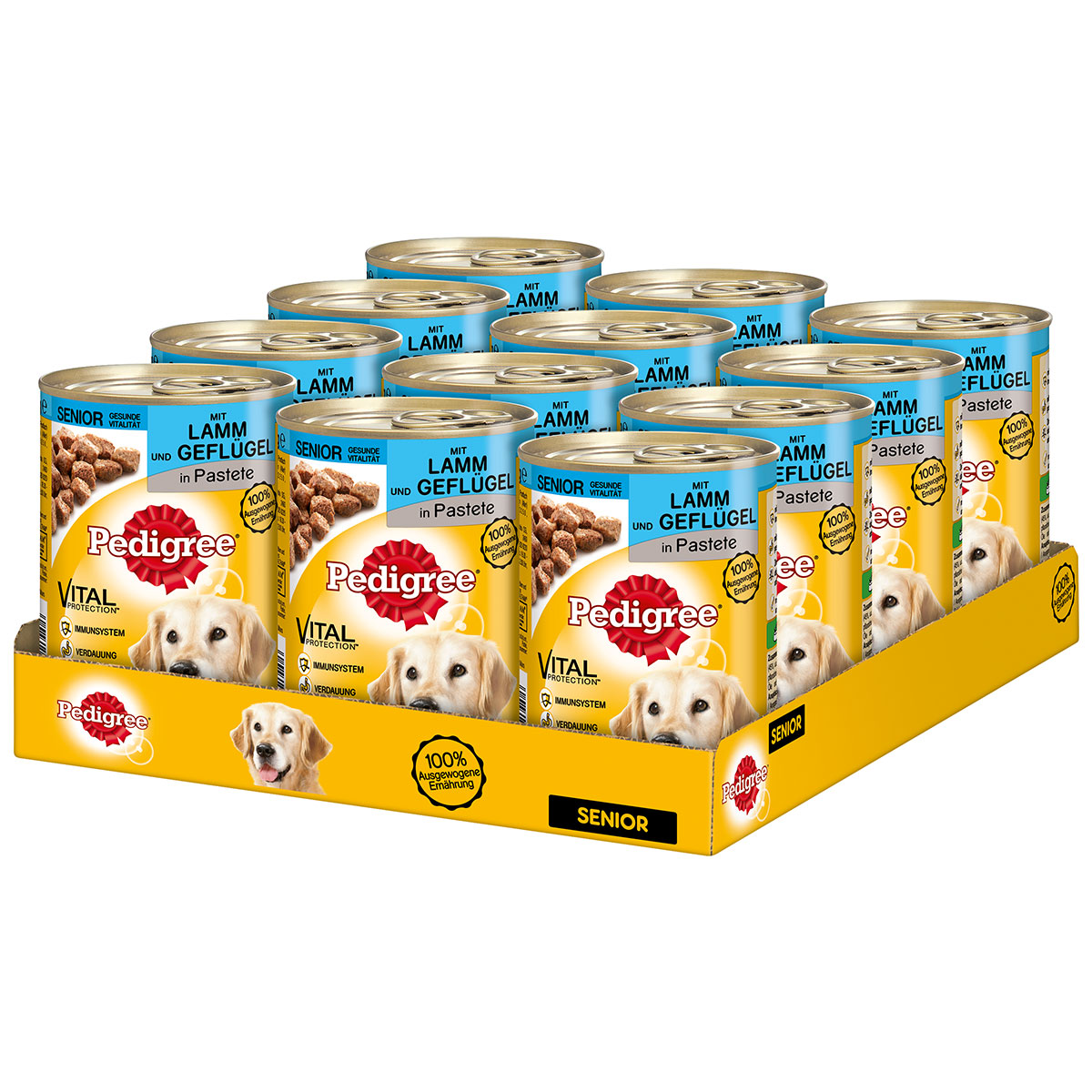 Pedigree Senior s jehněčím a drůbežím masem v paštice 12 × 400 g