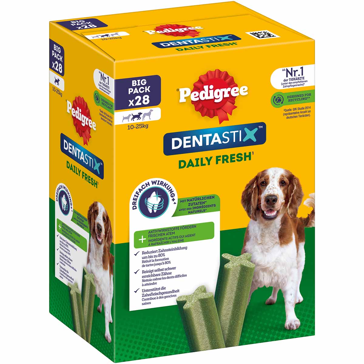 Pedigree Denta Stix Daily Fresh Big Pack mittelgroße Hunde 28 Stück