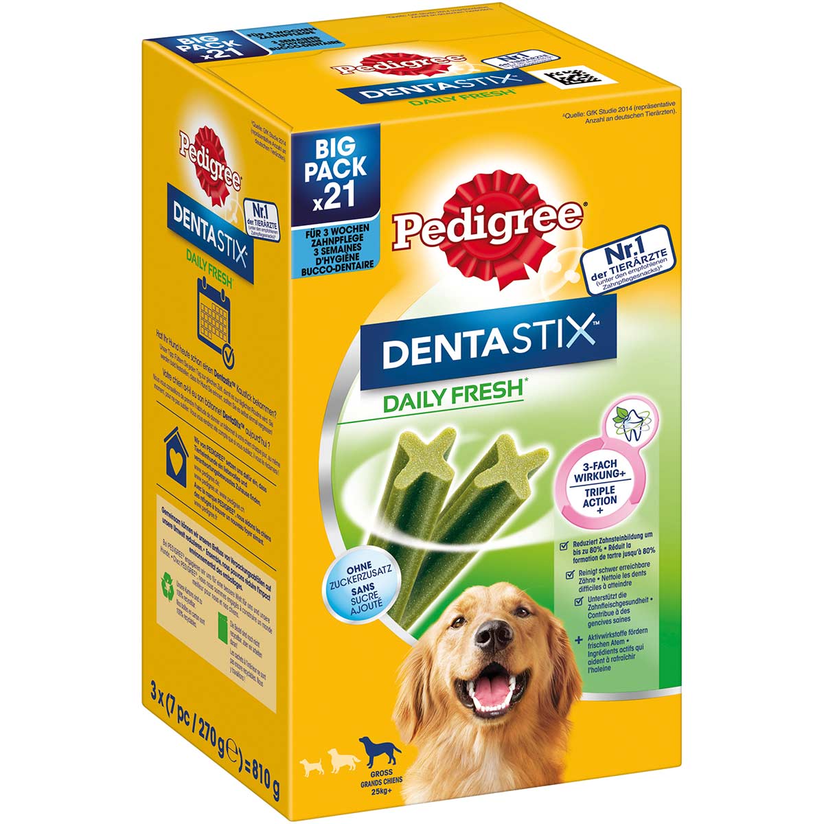 Pedigree DentaStix Daily Fresh für Große Hunde 4×21 Stück