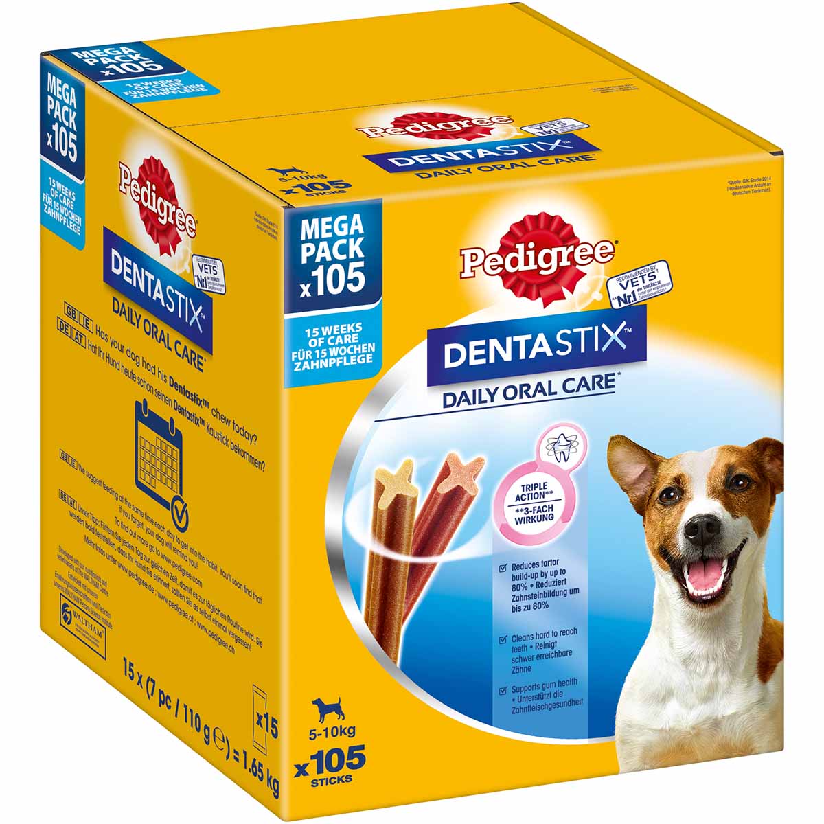 Pedigree DentaStix für kleine Hunde 105 Stück (15×7)