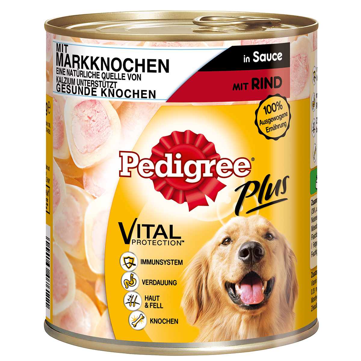 Pedigree Plus Markknochen mit Rind in Sauce 24x800g