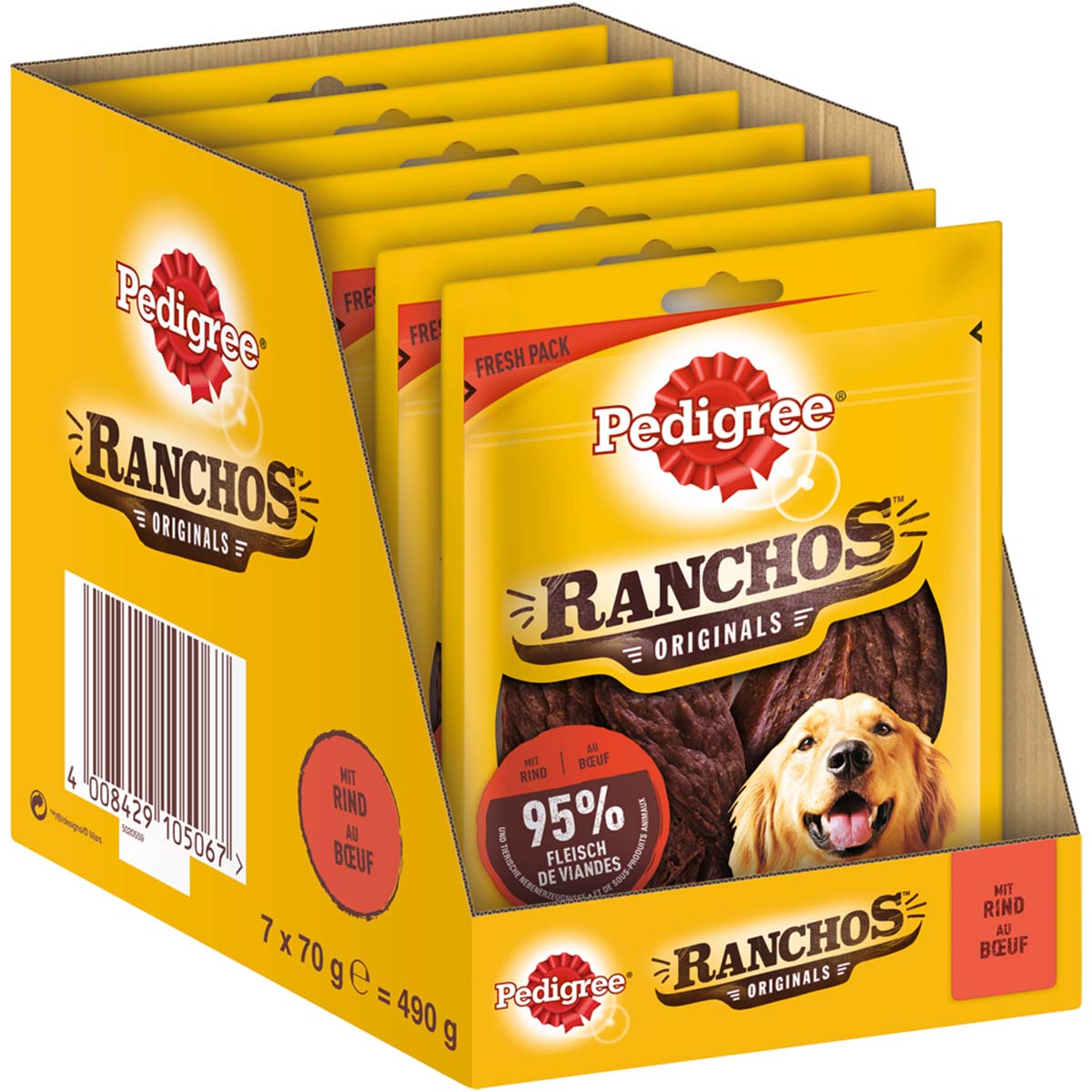 Pedigree Ranchos s hovězím masem 7 × 70 g
